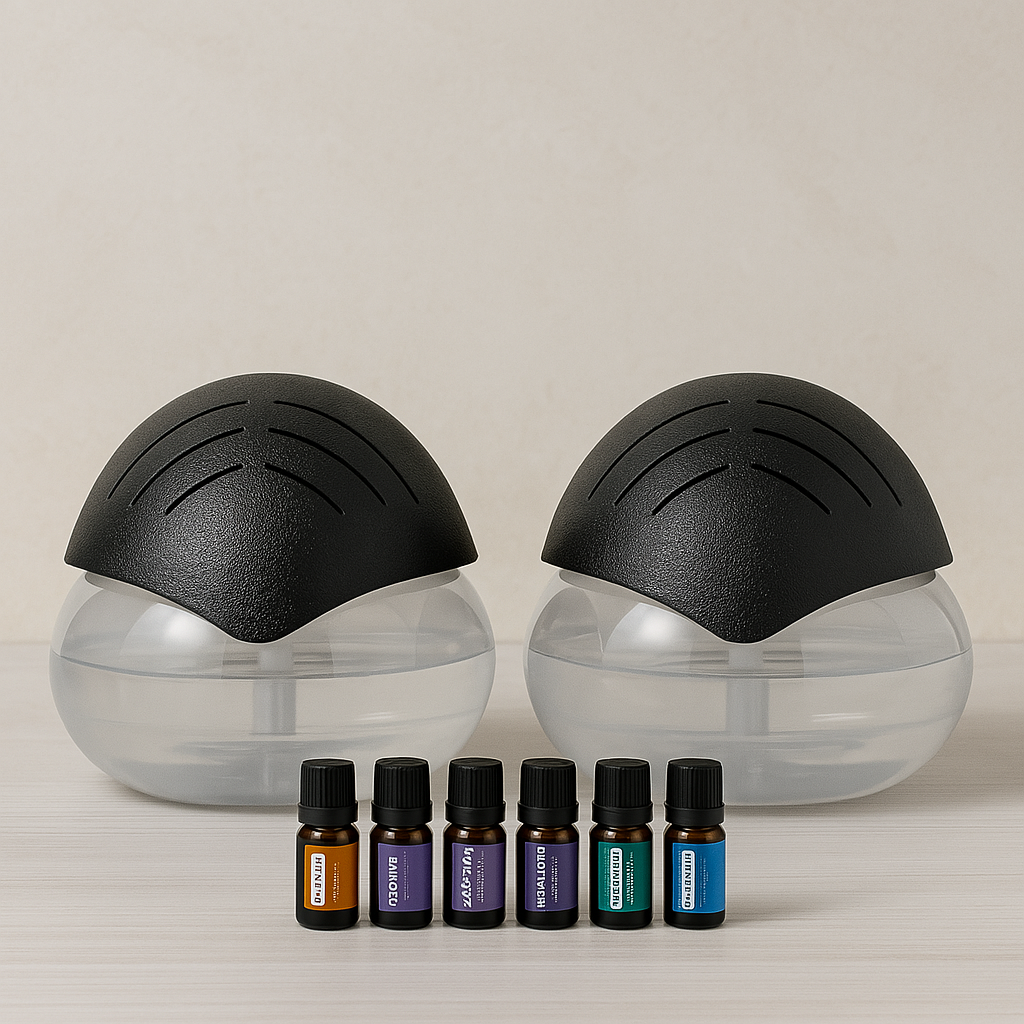 Free Shipping BOGO Black Aroma Humidifier + 6 Essential Oils Included
